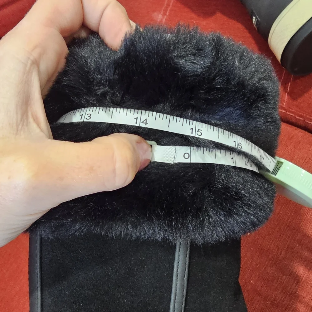 🥾UGG Winter Snow Boot: KOOLABURRA EUC Black Suede & Faux Fur Tynlee Size 6 ❄️